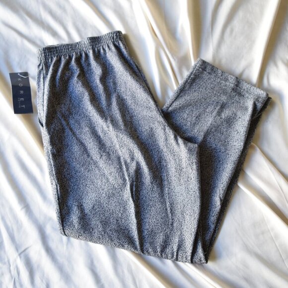 NWT KORET Cotton Blend Stretchy Pants In Grey & Black Size PM (10-12) - Picture 2 of 5